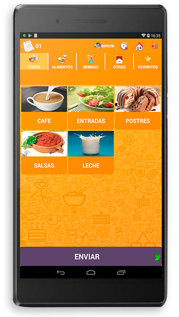 Captura de pantalla de la app Comandero Móvil